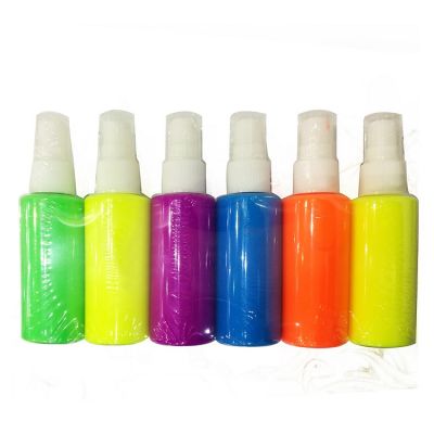Neon Blacklight Spray Paint 6x59ml Reactive Fabric Acrylic Paints Kids DIY Art Craft Paints 6 Bright Colors Set 4-12 Ages CN;ZHE