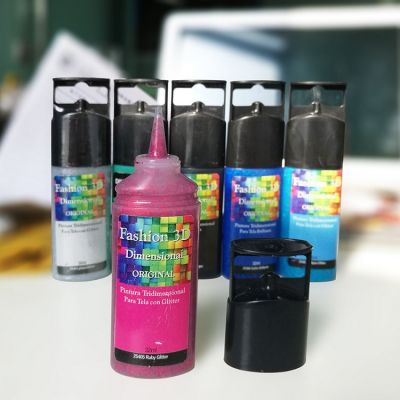 6 Metallic &Pearlescent Dimensional Fabric Paint For Clothing