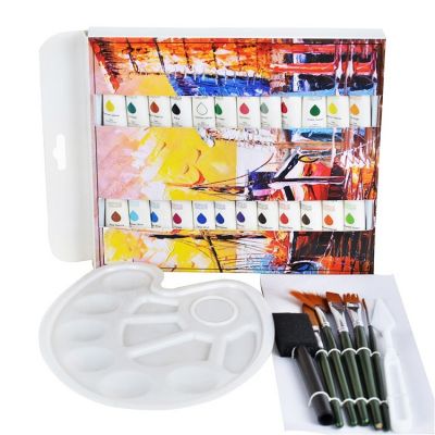 Amazon hot sale 24 Complete Acrylic Paint Set With Art Brushes