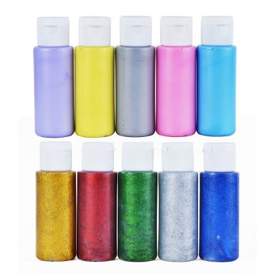 Premium High Quality 60ML Metallic & Glitter Color Acrylic Paint Set