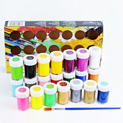 21*20ml Rich Pigmented Crafting Acrylic Paint for Canvas, Wood, Stone, Ceramic, Leather