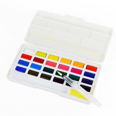 2020 New Watercolor Field Sketch Set 24 Assorted Colors with Water Brush