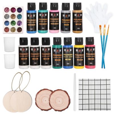 Customized eco friendly plastic bottle acrylic pouring paint