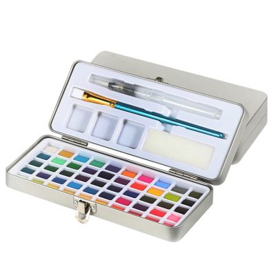 50/72/90 colors solid watercolor paint tin box art set