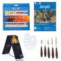 Professional Supplies 38 pcs acrylic Paint Set with 24 Paints and acrylic Brushes painting knives paint palette Acrylic pad
