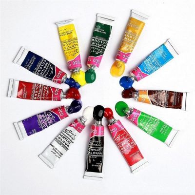 Factory Direct Sale 6 ML 12 Color Professional Acrylic Paint Set Hand-Painted Paint Set