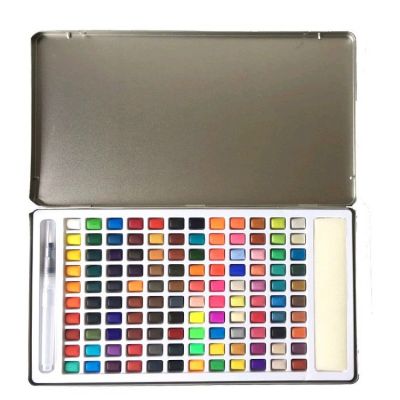 Professional Art Painting 120 Colors Nontoxic Solid Watercolour Cake Watercolor Paint Set