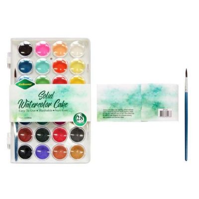 Wholesale Painting Sketch Paint Set Art Painting Supplies 28 Colors Powder Solid Watercolor Paint Set