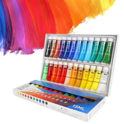Children'S Diy Hand-Painted Acrylic Paint 12 Color Material Set Painted Paint Set
