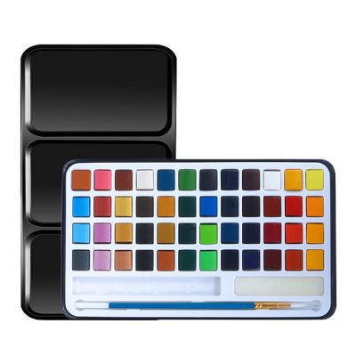 China art supplies Factory Direct 24/38/48 solid water color set with brush