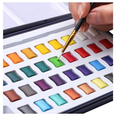 Professional 12/18/24/36/48/72 assorted watercolors perfect watercolor paint pan set travel watercolor kit