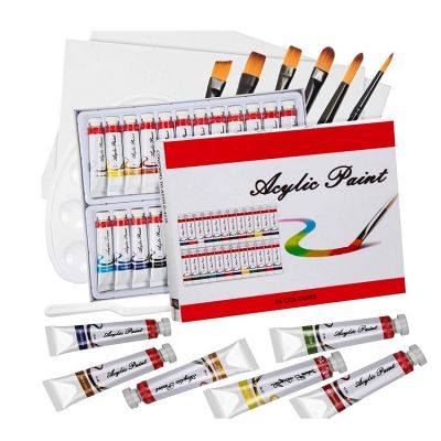 36pcs artist acrylic paint art set 24 tube color acrylic paint for Artists, Beginners, Kids