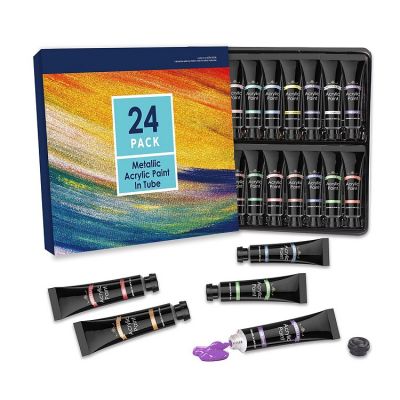 artist acrylic paint set 22ml 24colors acrylic paint metallic paint set for adults and students