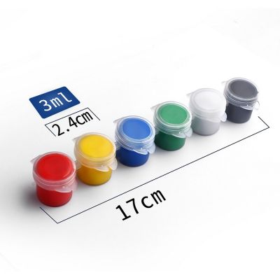 Best selling craft art supply DIY craft Pack of 6/12/24/36/48 colors acrylic paint pot set with brush pen