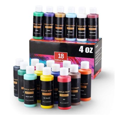 pour up acrylic paint set 18colors 120ml acrylic paint