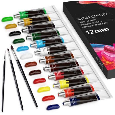 wholesale acrylic artist paint 12ml small acrylic paint for Artist 12 color acrylic color set