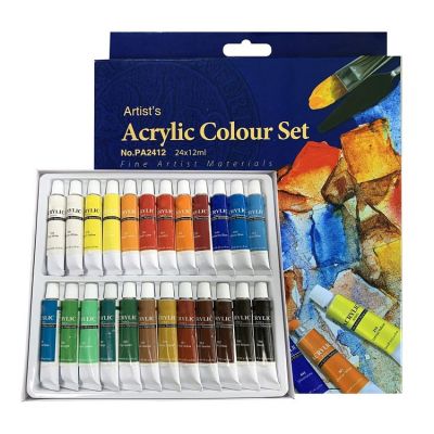 acrylic paint set 24x12ml professional golden artists paints acrylic paint for children