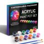 Best Selling Diy 12 Colors 3ml Drawing Painting Acrylic Paint Pots Set for Wood Rock Canvas Craft