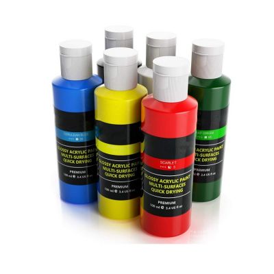 wholesale acrylic paint supplies 6 rich pigments acrylic paint high quality 100ml acrylic paint
