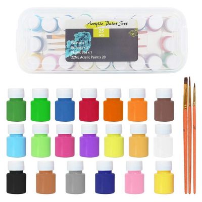 acrylic paint 22ml 20 colors acrylic paint set non-toxic basic acrylic paints for Artists Beginners and Kids