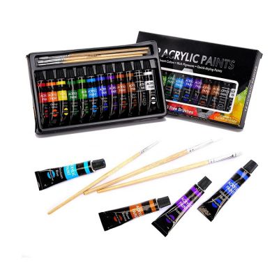 acrylic paint set 12ml 12colors Pigments Great acrylic paint artist for Kids Beginners, painter, Children, Student