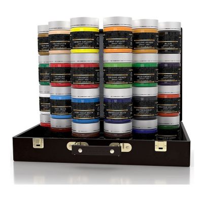 100ml acrylic paint set 24non-toxic acrylic paint color with Storage Box professional artist acrylic paint on leather