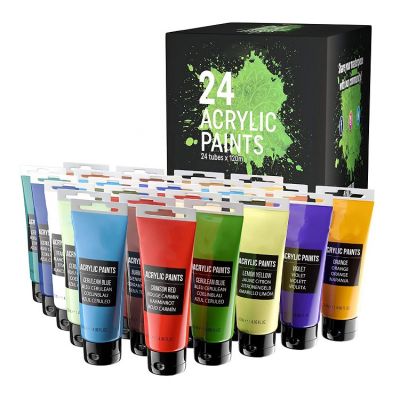 120ml 24colors bulk acrylic paints set for adults and sutdents