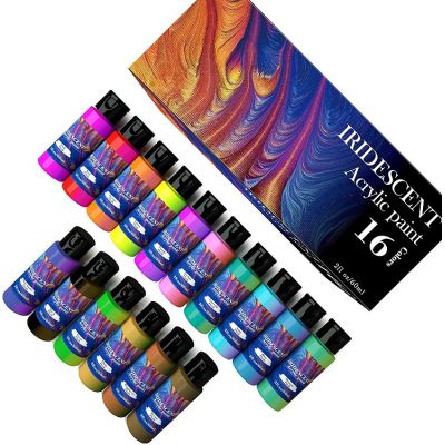 16colors 60ml non toxic acrylic paint bottles for Artists, Beginners and Kids