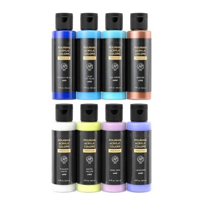 cheap acrylic paint 8 colors pouring paints non-toxic acrylic paint for canvas