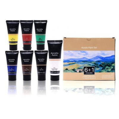 6 basic color paint with 1 plus white acrylic paint set artist in acrylic paint tube