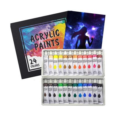 Artist Quality Acrylic Paint Set, 24x12ml Non-Toxic Painting Acrylic Colors