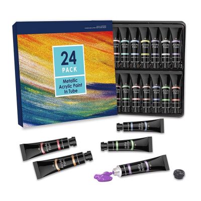 24 colours for painting 22ml acrylic paint kit high quality and non-toxic acrylic craft paint