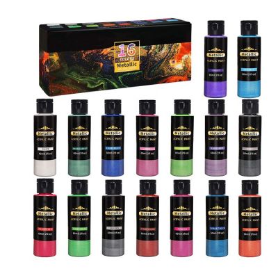 acrylic paint buy metalic paint set 16colors acrylic paint 60ml for painting