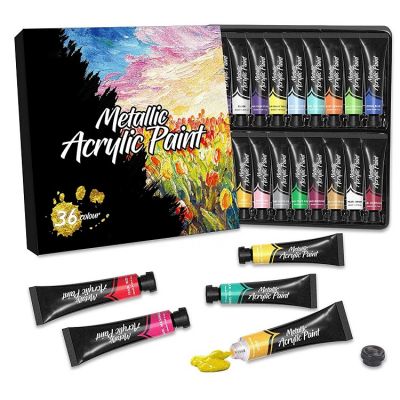 art supplies paint acrylic 36 metallic paint color non toxic paint for professional canvas painting