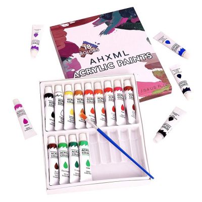 18colors acrylic paint set 12 ml tube acrylic paint professional non-toxic for acrylic paint artist set
