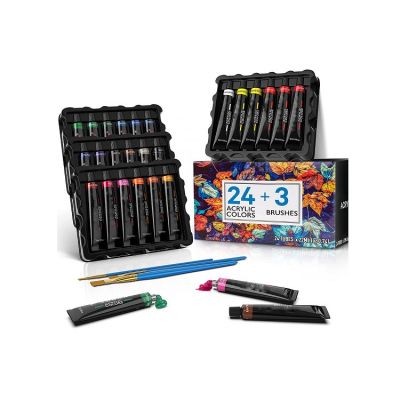 studio acrylic paint set 24 22ml acrylic paint artist quality for Kids Students Adults Beginners