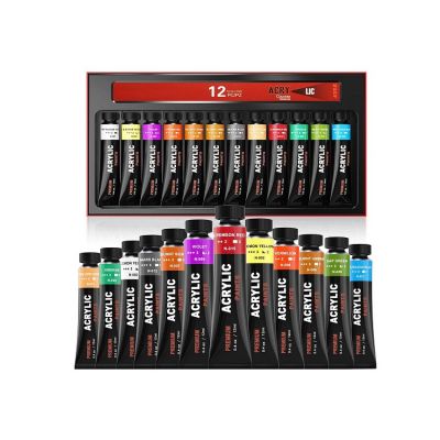 12colors acrylic paint set tubes acrylic-paint non-toxic for artist