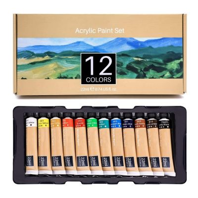 hot sell americana acrylic paint wholesale 12colors acrylic paint set 22ml non-toxic acrylic paint on canvas, glass