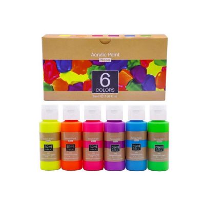 neon acrylic paint 59ml 6colors iridescent acrylic paint for art paint