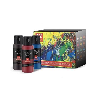 12 colors paints professional acrylic art paint for acrylic paint painting set