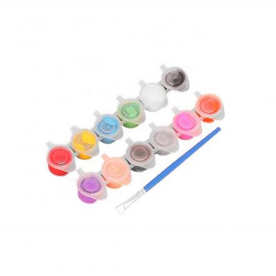 mini latex acrylic paint on clothes, canvas, pad strip 3ml 6 colors acrylic paints
