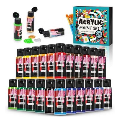 24/ 12 colors paints high quality acrylic paints in bottles color paint set acrylic