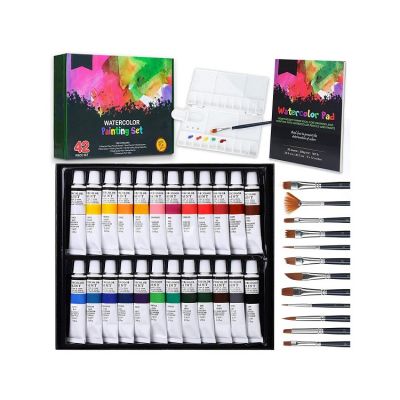 new design 42 Pcs Watercolor Set professional watercolor paint gift set with gift box