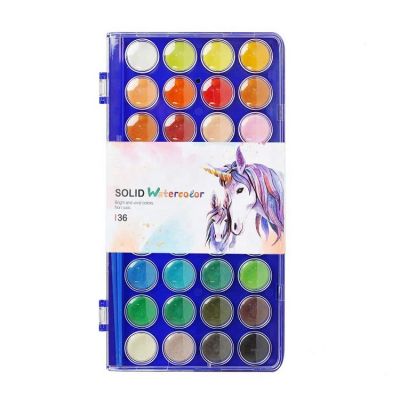 watercolor paint set 36 cake paint with 3 brushes watercolor kit for Adults and Kids