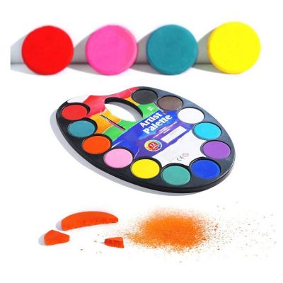 Watercolor artist paint palette watercolor cakes with brush water color paint set