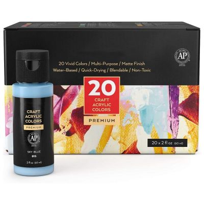 20*60ml pouring acrylic paint for painting diy