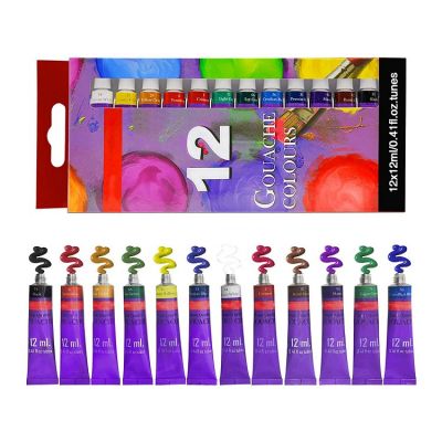 watercolor 12color 12ml paint tube watercolor set Non Toxic Students Grade Art Kit Paints