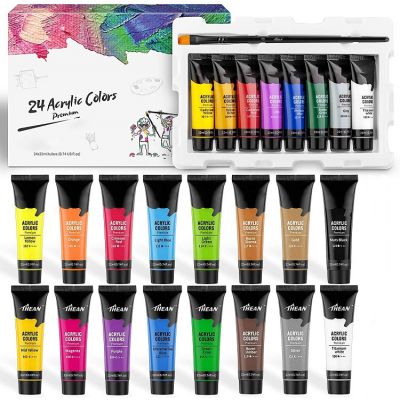 non toxic 24 pieces wholesale art acrylic paint set for kids