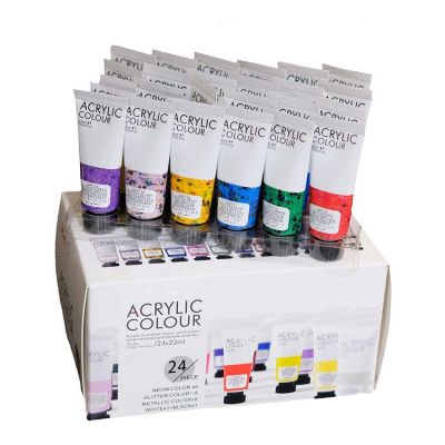high quality non toxic 24colors 22ml acrylic color paint for painting
