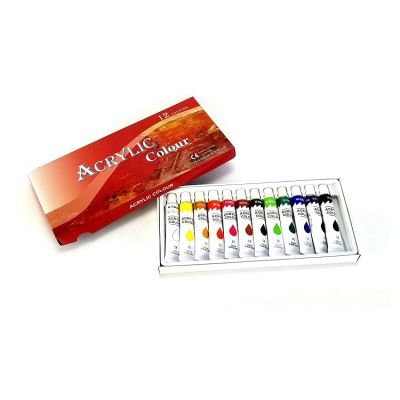 Professional 12ml 12 colors acrylic color paint set